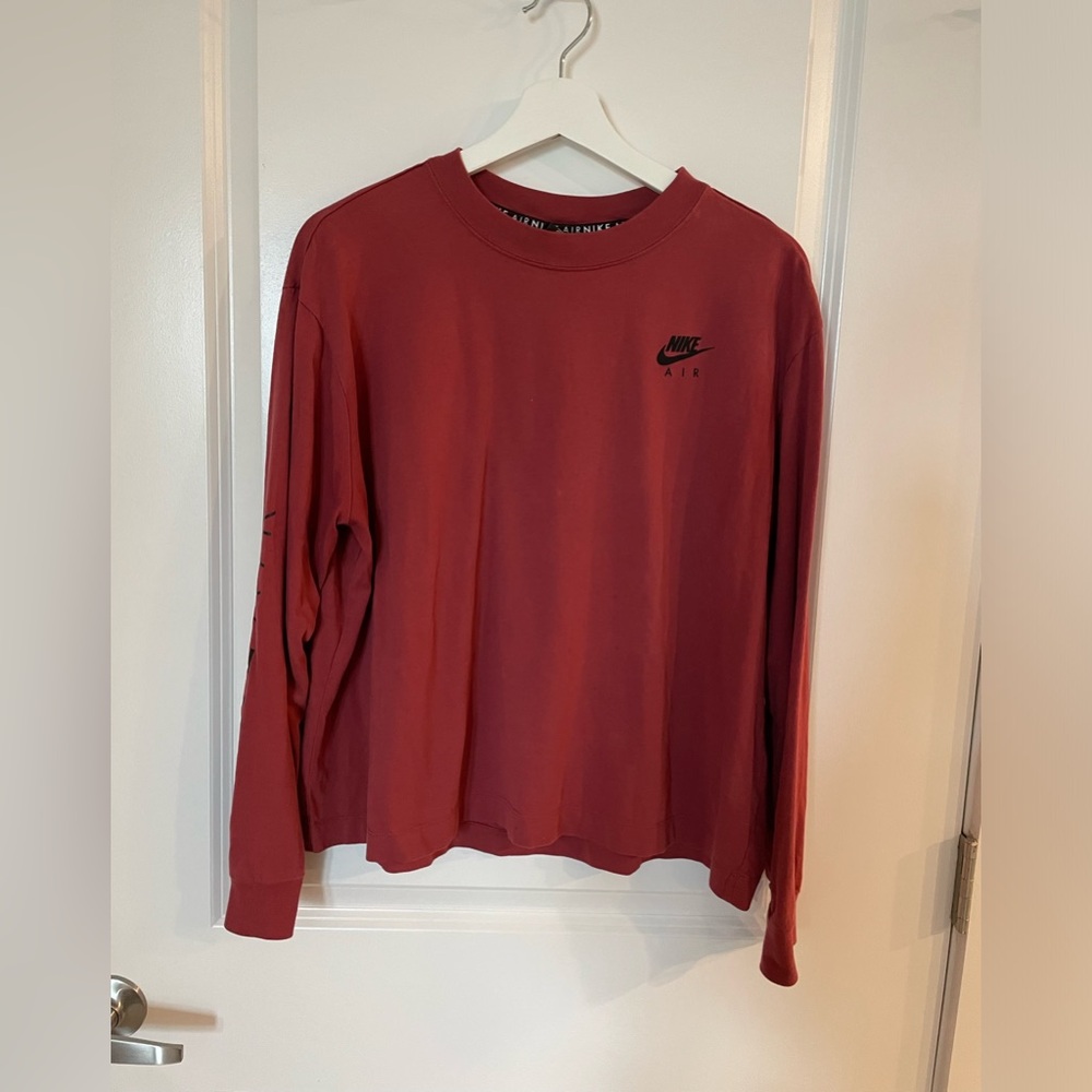 Nike air, long sleeve cropped top, size L